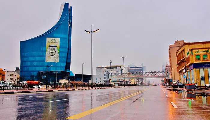 Rain in Khobar (Saudi Arabia)